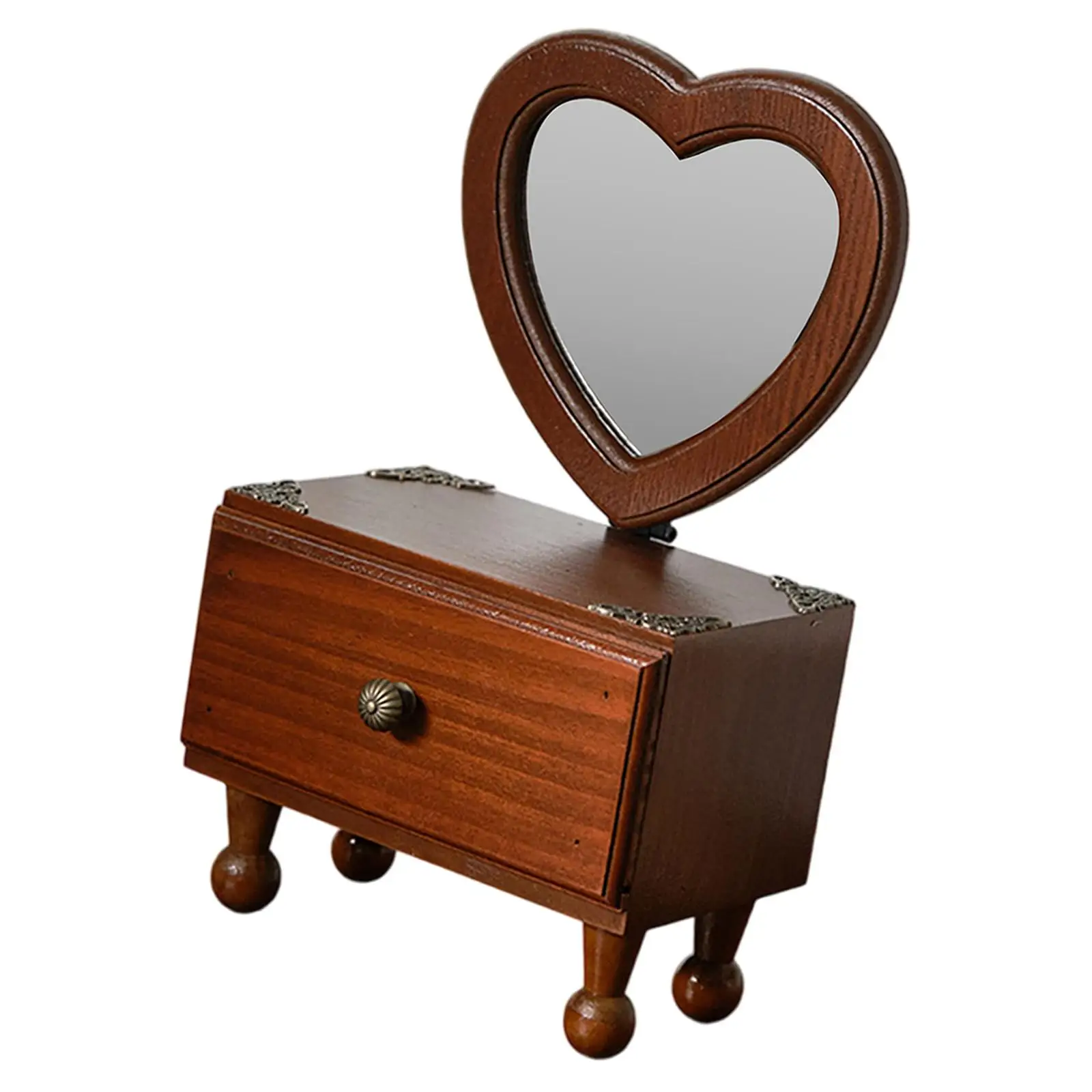 Tabletop Mirror Vintage Organizer Bathroom Shaving Mirror for Valentine's Day Easter Birthday Gift Children's Day Halloween