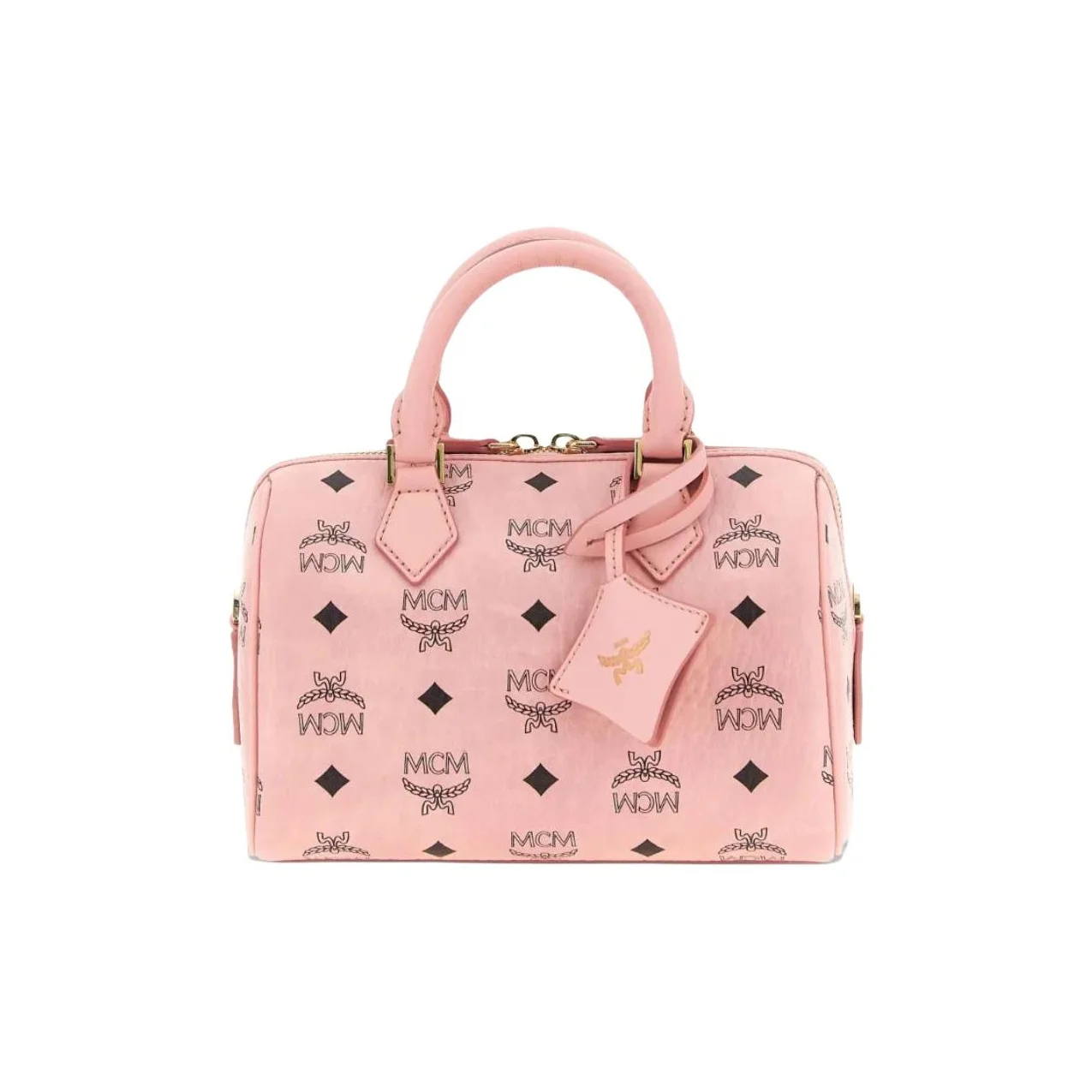 MCM Ella Polyurethane Handbag Women's Pink MWBFAEA03PZ001