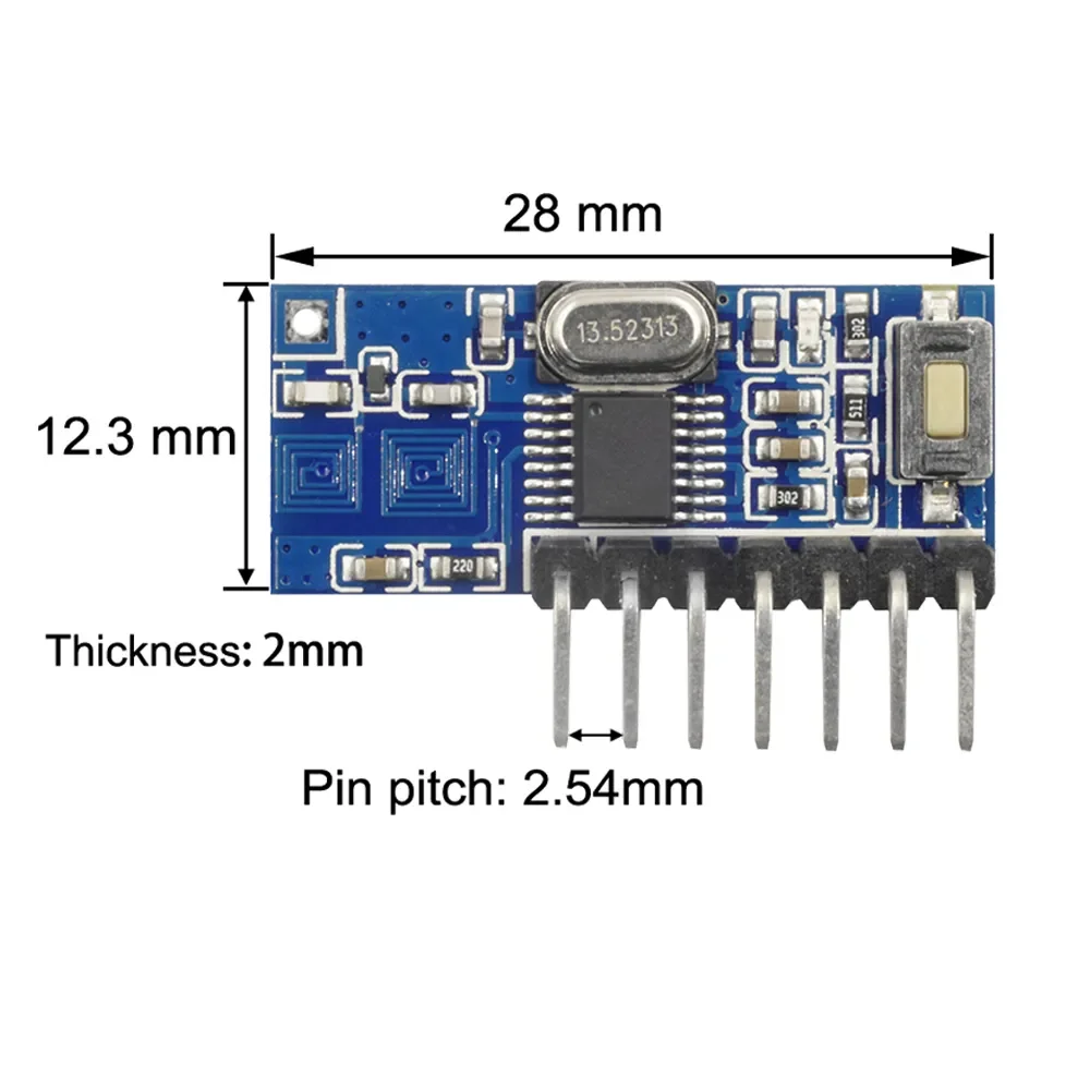 QIACHIP Remote Control Switch for Arduino Uno Module Smart Home, 4CH RF Learning Code 1527 Decoder Receiver, 4 Button, 5PCs