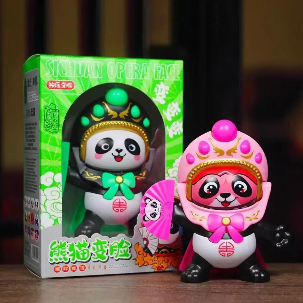 Face Change Sichuan Face Changing Doll Plastics Sichuan Opera Face Changing Panda Doll 4 Facial Chinese Style Face Changing Toy