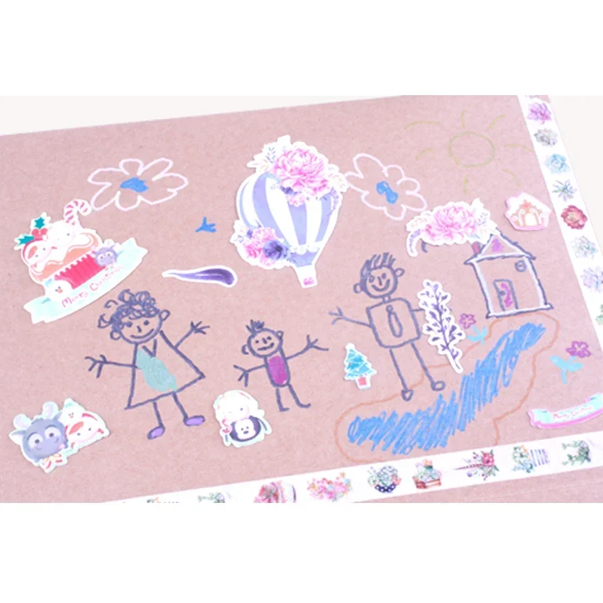 1 حزمة/وحدة ملصقات My Flower World تشكيلة الحديقة الساحرة لهجات المجلات ديكور عاشق الزهور