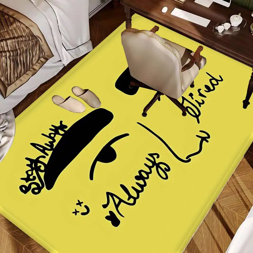 Alfombra de baño de rapero P-Post Album M-MaloneS, antideslizante, absorbe el agua, cojín de tira larga, felpudo de bienvenida para dormitorio