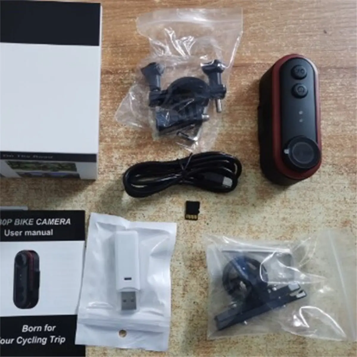 N05R Waterproof Bike Dash Cam Rear Warning Taillight Cycling Video Recorder Saddle Seat Post Mount Brackets Pre-Installed