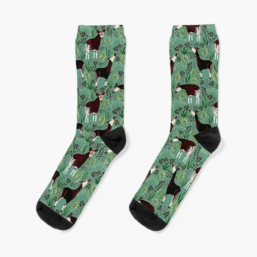 

Okapi Animalier Socks man floral colored Men Socks Luxury Brand Women's