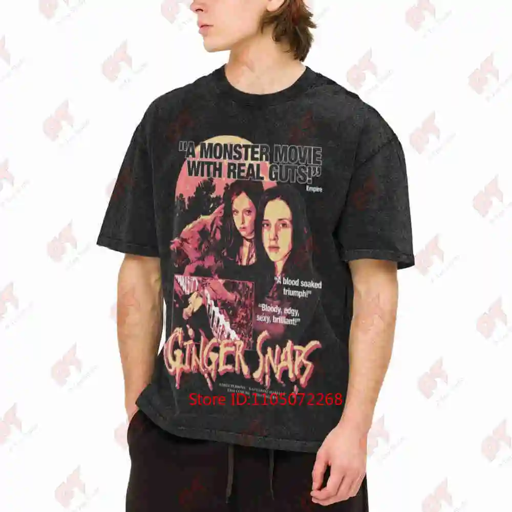 Retro Ginger Snaps Movie Vintage Washed Tee Pure Cotton T-Shirt