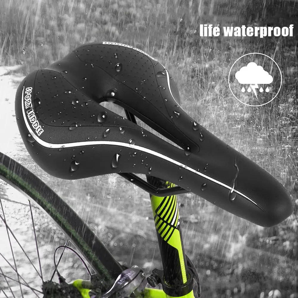 AliExpress NONE Bicycle Saddle MTB Mountain Road Bike Seat Hollow Gel Comfortable Cycling Cushion Exercise Bike Saddle for Men and Women