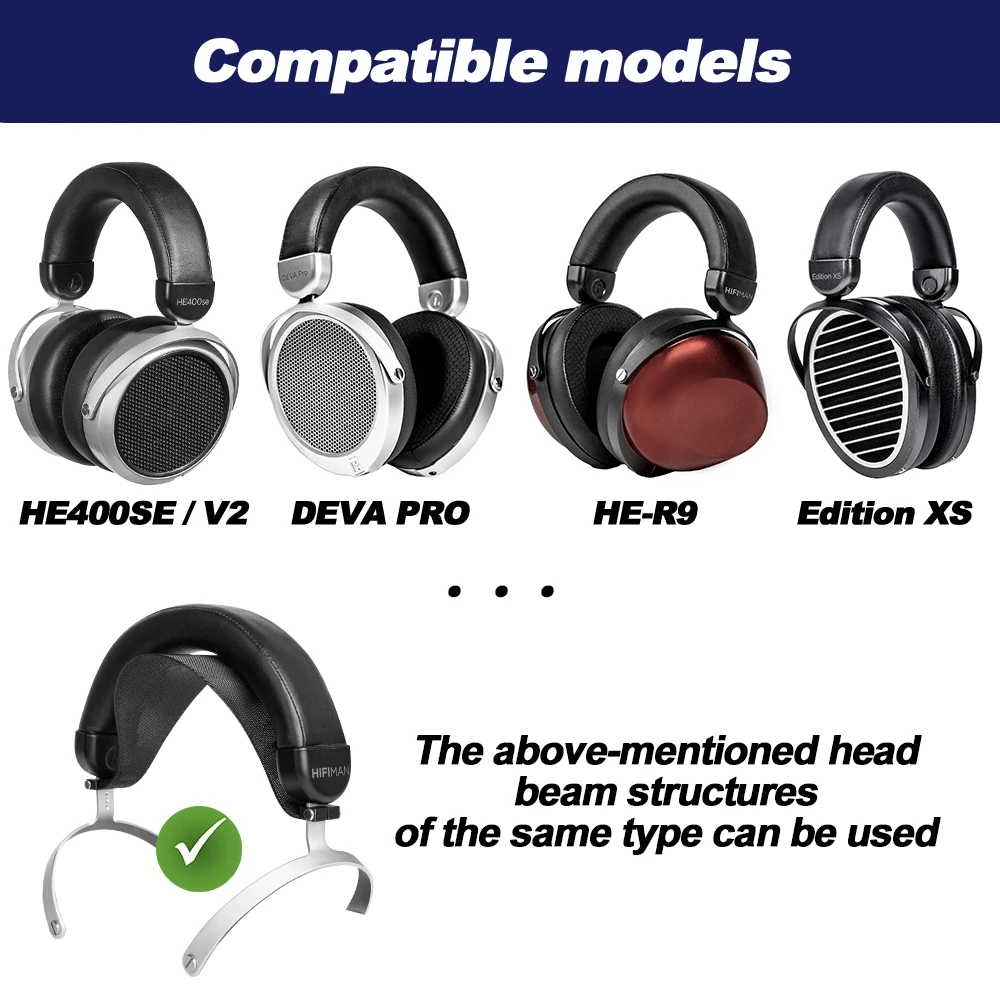 Verbreitertes Kopfband zur Druckentlastung für HIFIMAN HE400SE/V2/Edition XS/DEVA PRO/HE-R9 R10 Kopfhörer Kopfpolster – Detail 7