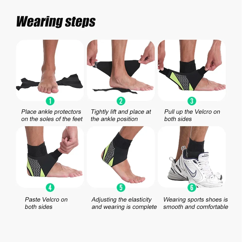 1PCS Ankle Brace Support Sleeves,Adjustable Elastic Sports Ankle Brace Sleeves, Ankle Fixation Bandage for Relieve Pain Exercise