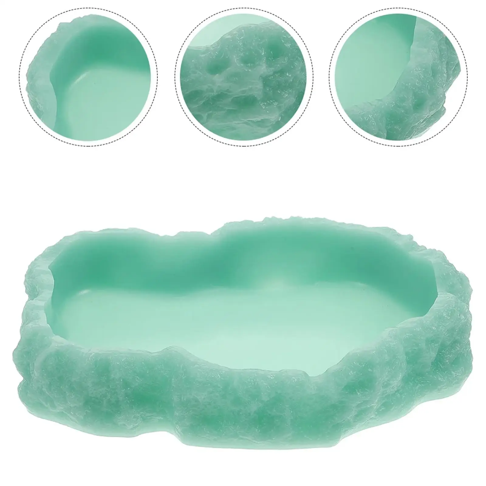 Luminous Reptile Bowl Feeding Plate Small Terrarium Bowls Tortoise Feeder for Hamster Bearded Dragon Snake Scorpion Leopard