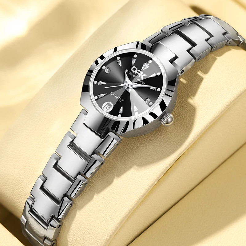 OPK 8105 Women\'s Watches Luxury Original Wristwatch for Girl Waterproof Luminous Ladies Watch Fashionable Zircon Scale Date