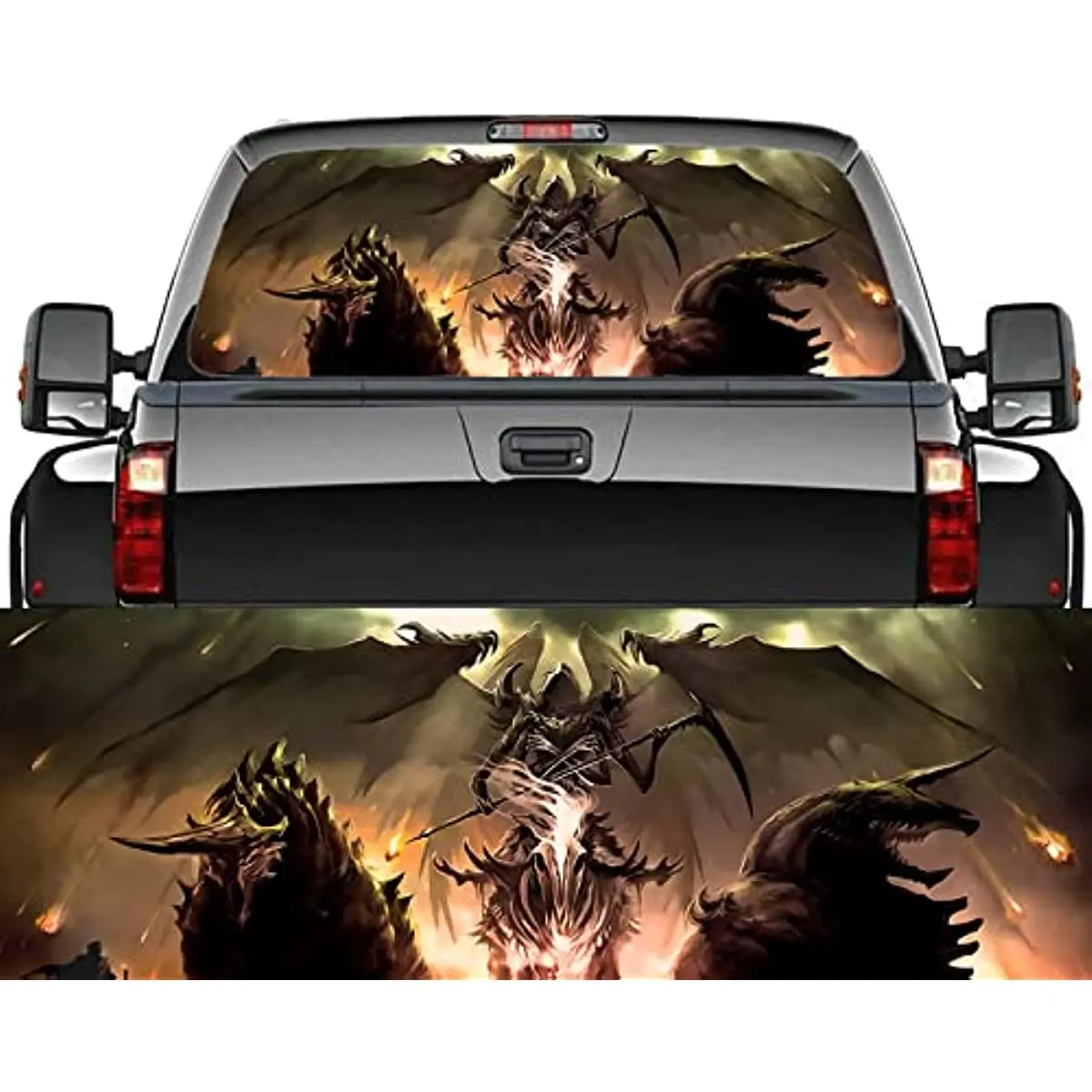 

Grim Reaper Car Rear Window Sticker Decal Graphic Perforated Decal Truck Window Back Sticker SUV Van Pickup Rear Window Decals S