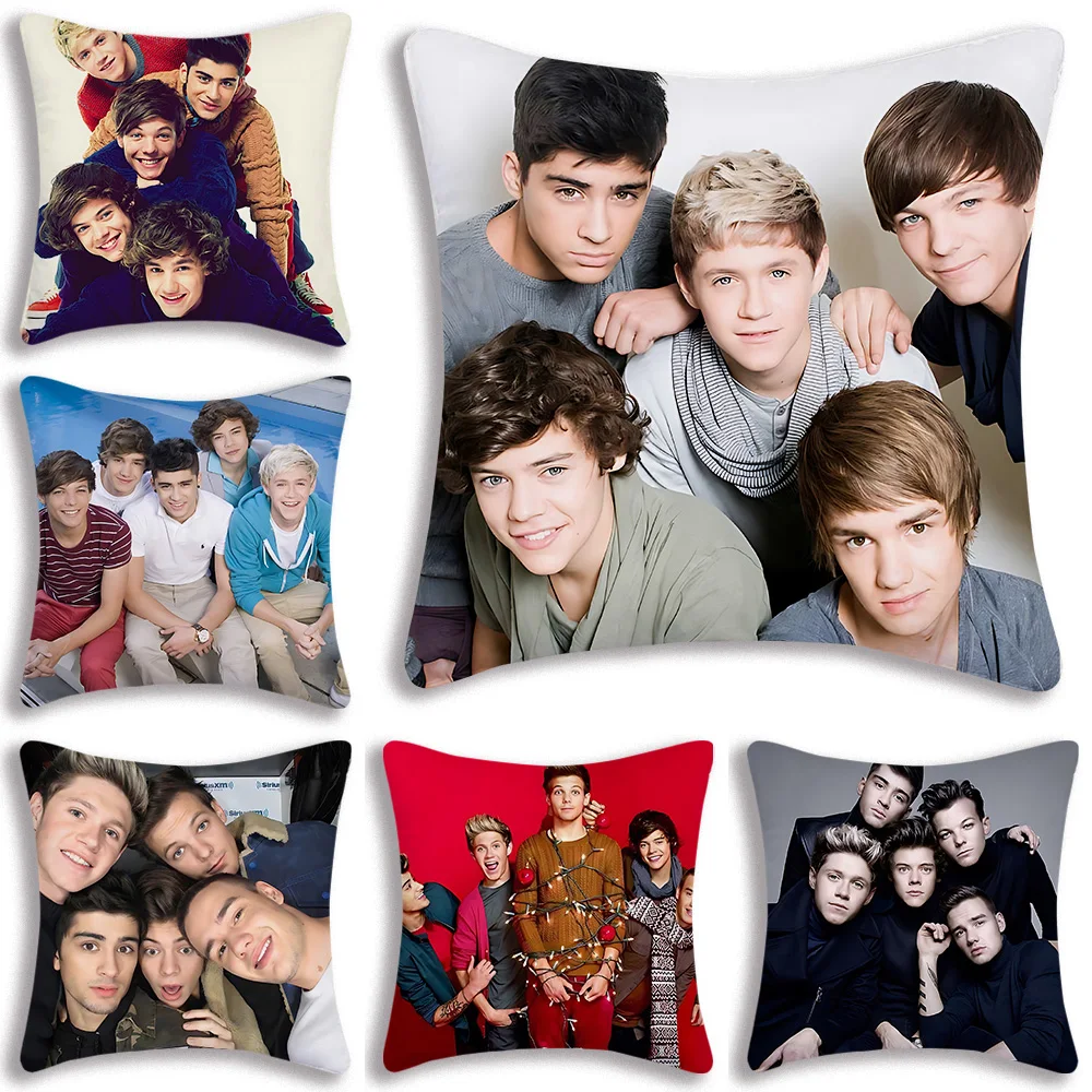 Pillow Covers Cartoon O-OneS DirectionS Sofa Decorative Home Double-sided Printing Short Plush Cute Cushion Cover