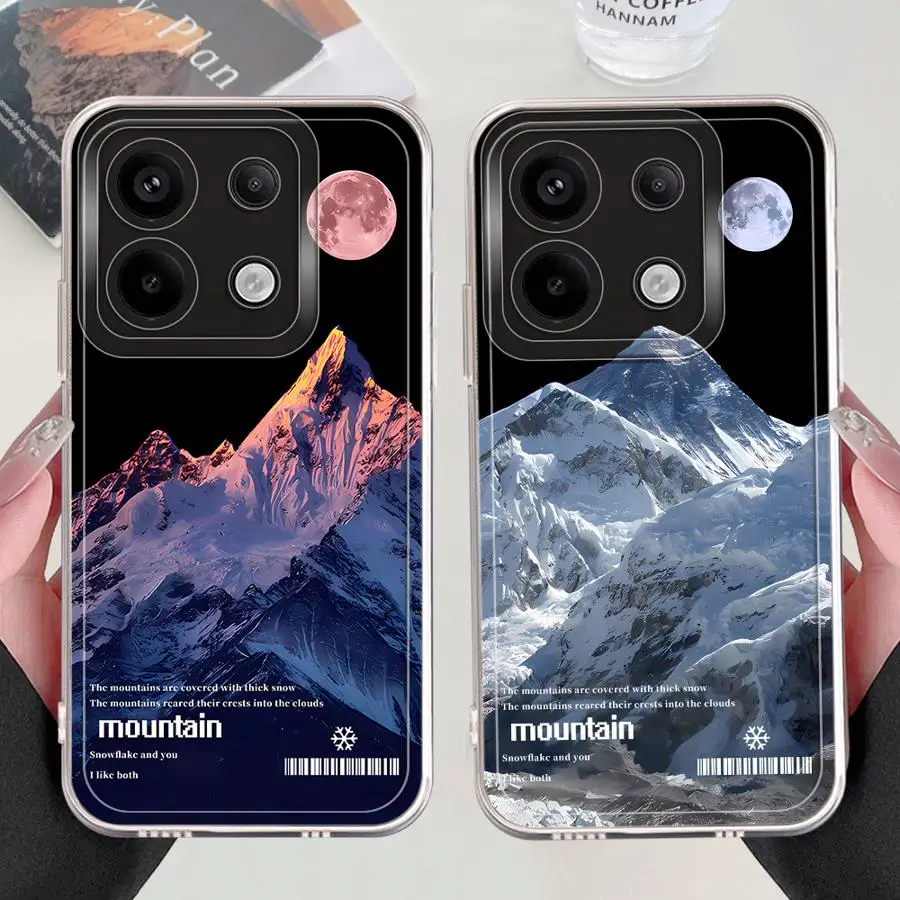 Funda suave Sunset Mountain Iceberg para Xiaomi Redmi A3x 13C 9A 14C 12C 9C 10C A5 A1 A2+