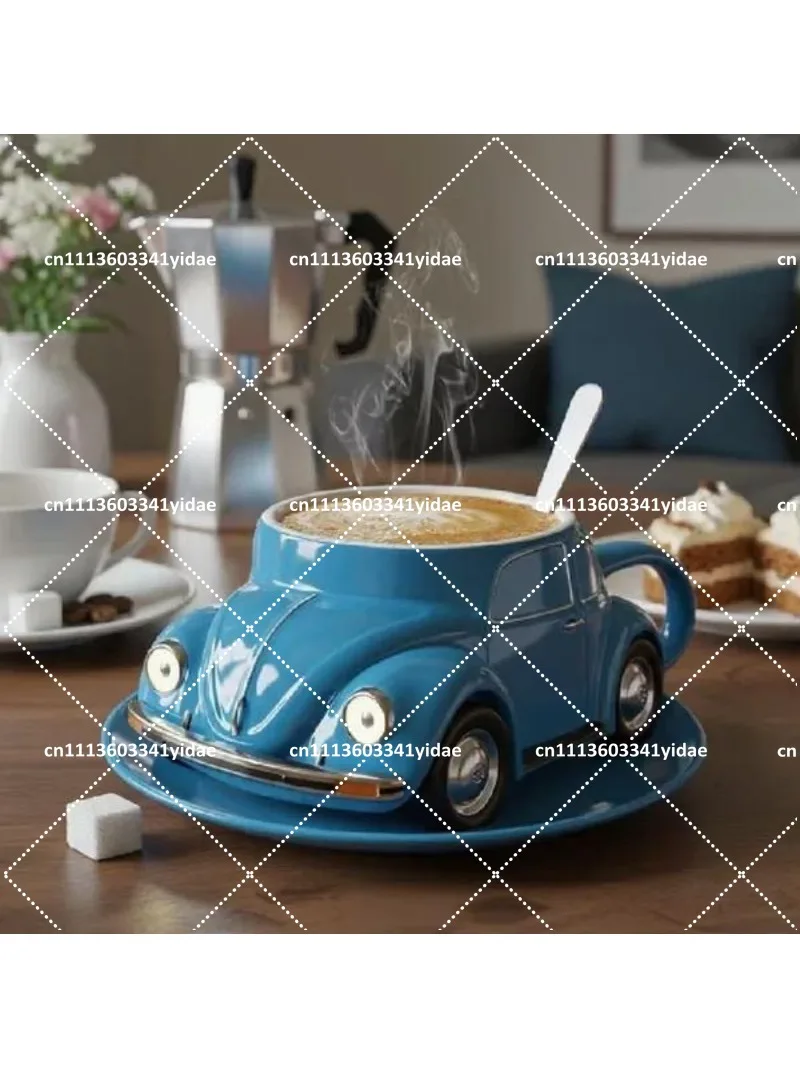 Creative Mustang and Beetle Shaped Coffee Mug - Novelty Decorative Mug for Home Office Daily Use Gift