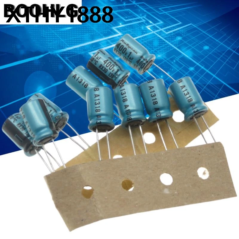 10PCS 1UF 400V capacitor 400V 1UF 8X12 RX30 high temperature resistance 130 degrees