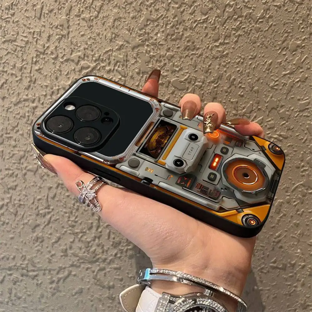 حافظة هاتف للأولاد محمولة لوحدات التحكم بالألعاب لهواتف iPhone 16,15,14,13,12,11,Pro,XS,Max,XR,Plus,E,SE4,Mini Black Soft Shell