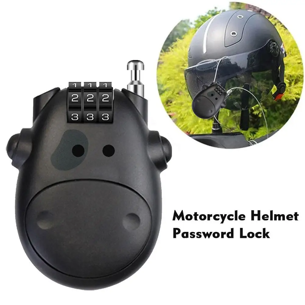 Bike Helmet Password Lock Telescopic Wire Rope Steel Bicycle Lock Cable Code Lock Wheel Suitcase Luggage Safety Lock Anti-t S3t9