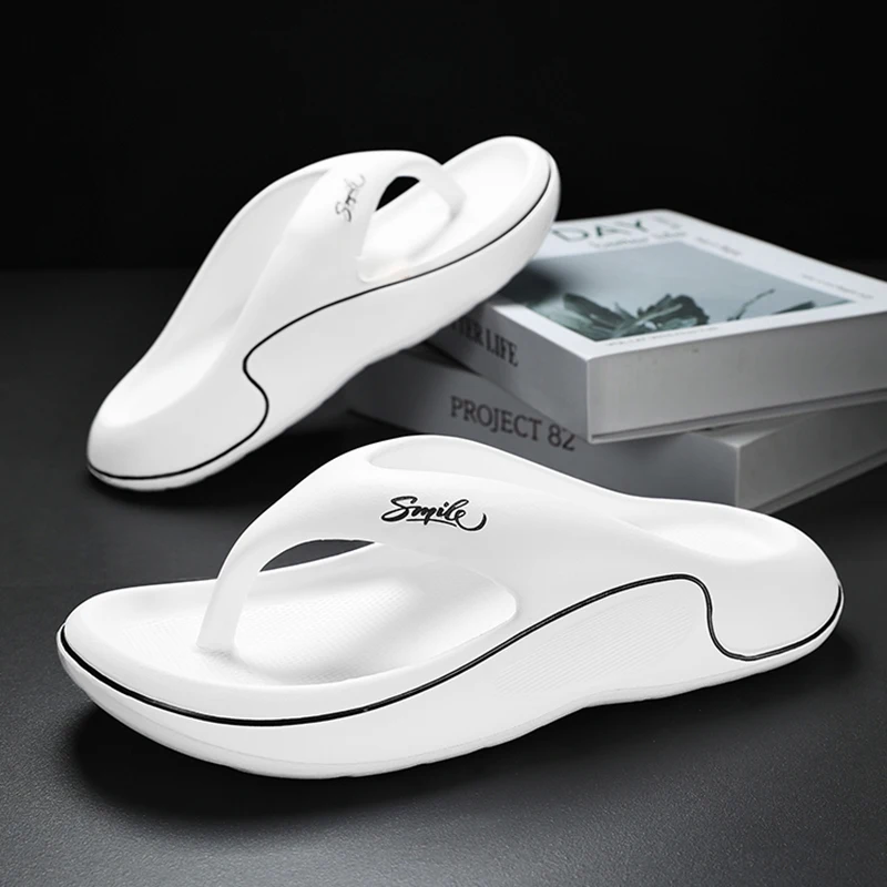 Flip-Flops für Damen und Herren, Sommer 2022, neue Oberbekleidung, rutschfeste, geruchshemmende Flip-Flops, Strandpantoffeln mit dicken Sohlen – Detail 5