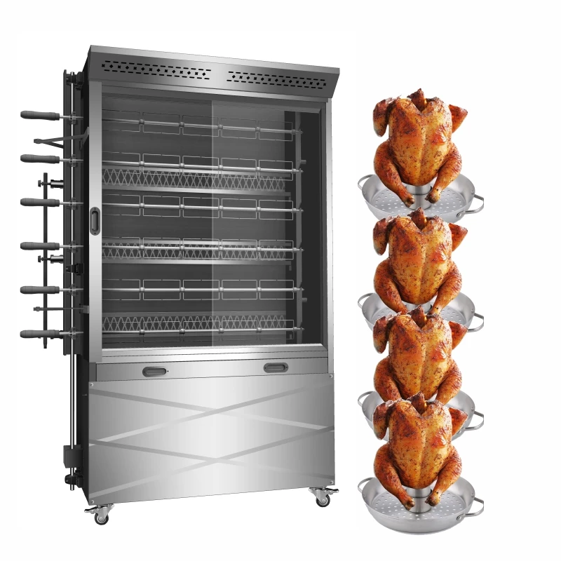 Professional 4/6/8 Layers Commercial Gas Grill Chicken Rotisserie Oven Chicken Roasting Barbecue Grill Kebab Machine