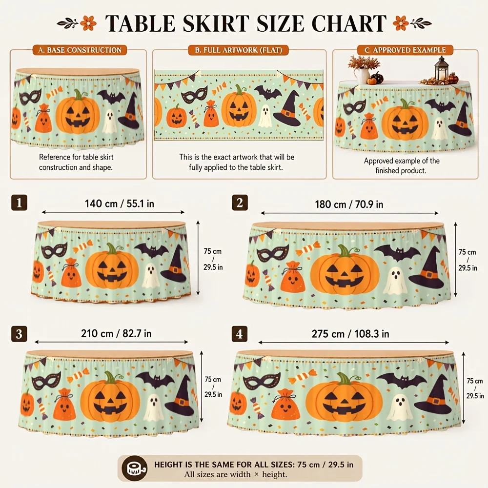 Festival fun, mysterious and thrilling, decorative table cover, suitable for party, celebration and gathering decorations.