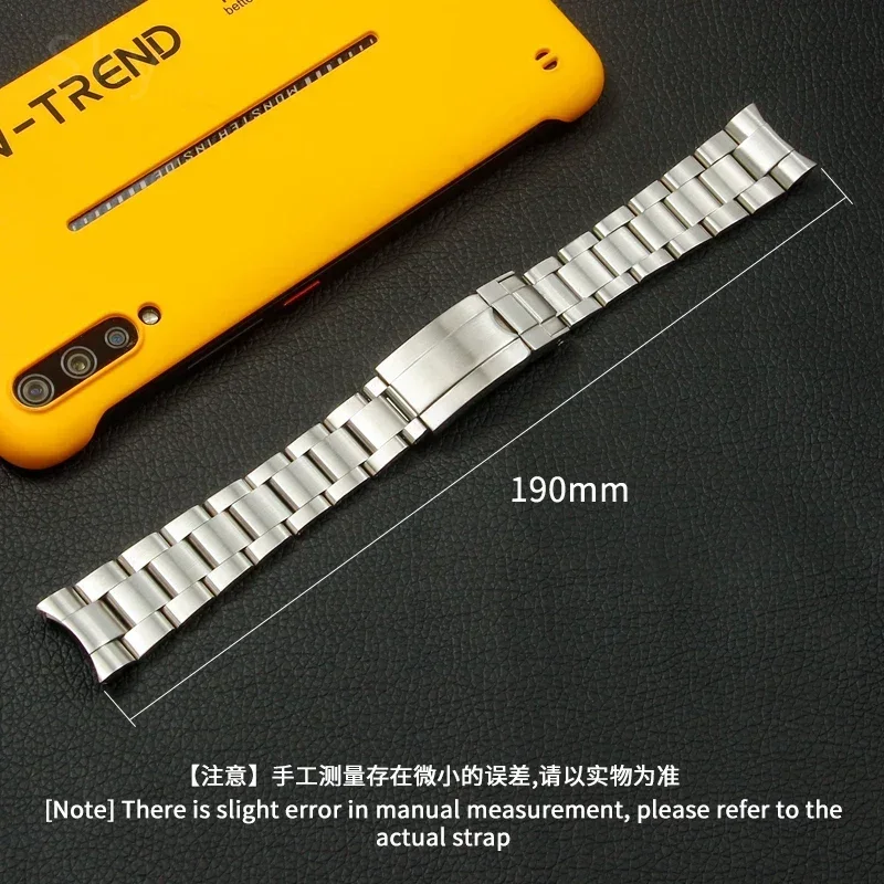 سوار من الفولاذ المقاوم للصدأ الصلب لحزام ساعة رولكس اكسبلورر II بإبزيم قابل للطي للرجال من نوع القوس واجهة خاصة