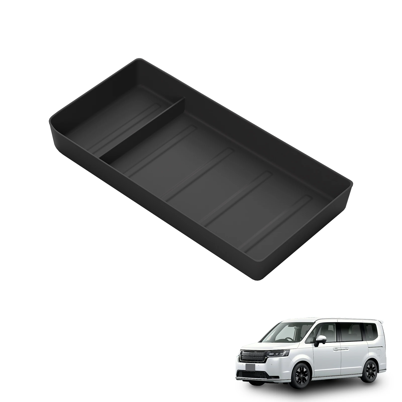 for Honda STEPWGN 6th Generation 2022 - 2025 Silicone Co-pilot Dashboard Upper Storage Box Mat Car Interior Accessories Black