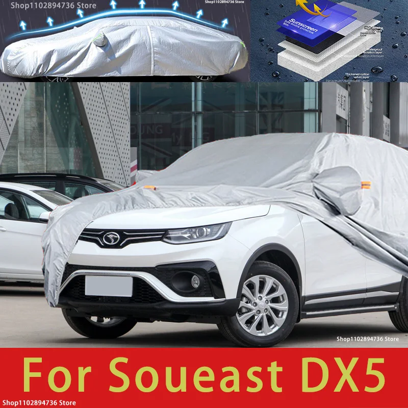 

For Soueast DX5 Outdoor Protection Full Car Covers Snow Cover Sunshade Waterproof Dustproof Exterior Car accessories