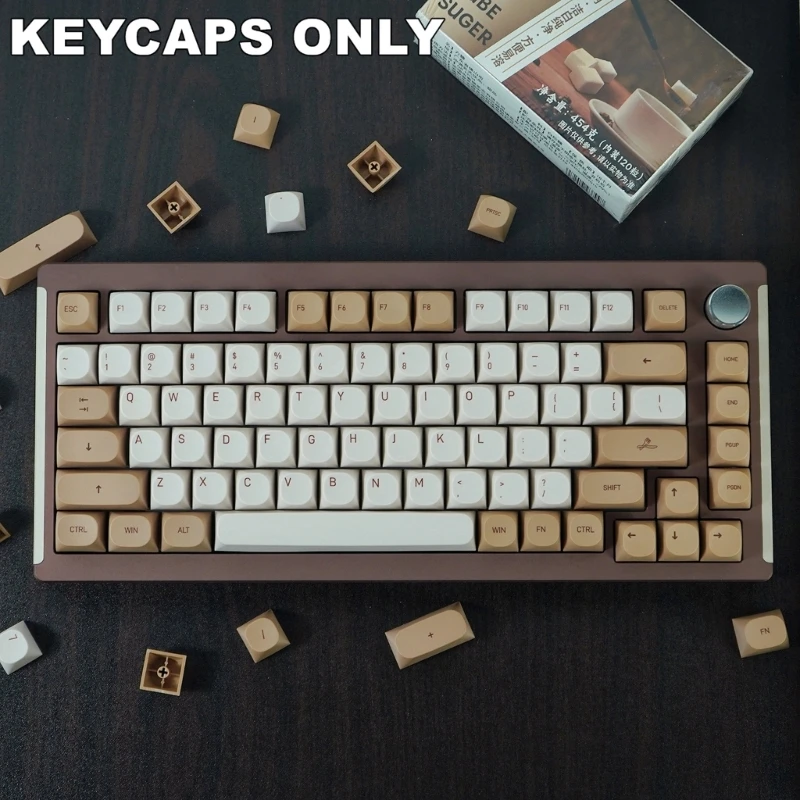 119 مفتاحًا PBT DyeSublimation Keycaps Tiramisu Keycap MAProfile DYE-SUB Keycap للوحات المفاتيح الميكانيكية