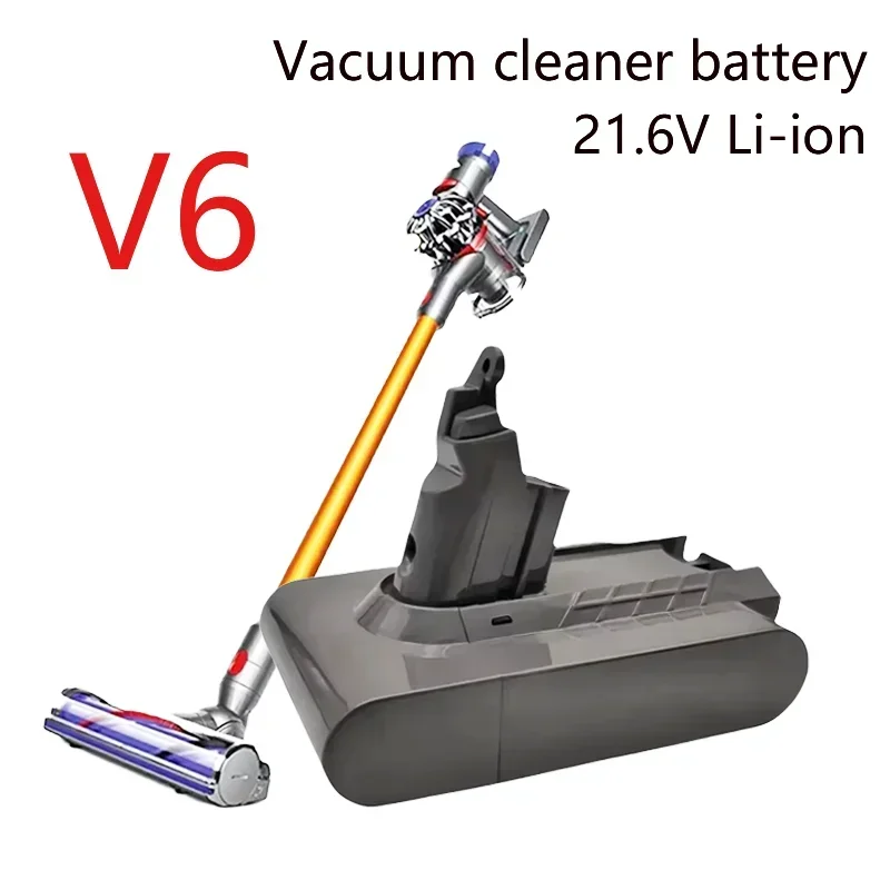 100% Brand New 21.6V Battery Suitable For Dyson V6 Vacuum Cleaner Series 12.8Ah DC58 DC59 SV03 SV04 SV05 SV06 SV07 SV09 Battery