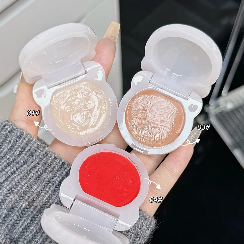 QIBEST كريم ترطيب أحمر الخدود للوجه حيوية فتاة عارية ماكياج طبيعي لطخة لوحة أحمر الخدود لون الخد تمييز مستحضرات التجميل الكورية #6