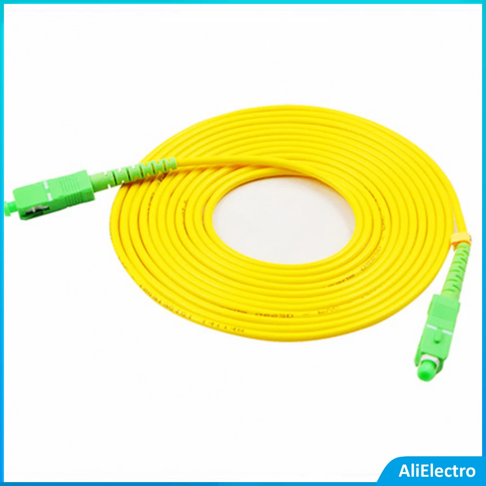 

50pcs SC APC to SC APC Fibra Optica Jumper 1M 2M 3M Simplex 3.0mm PVC Single Mode Fiber Patch Cable