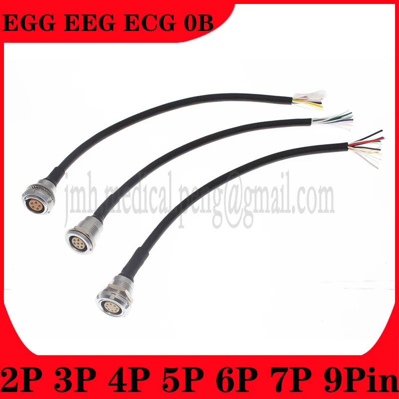 

EGG EEG ECG ENG 0B.With Line 2 3 4 5 6 7 9 Pin Push-pull Self-locking Metal Quick Fixed Female Socket Welding Cables Connector