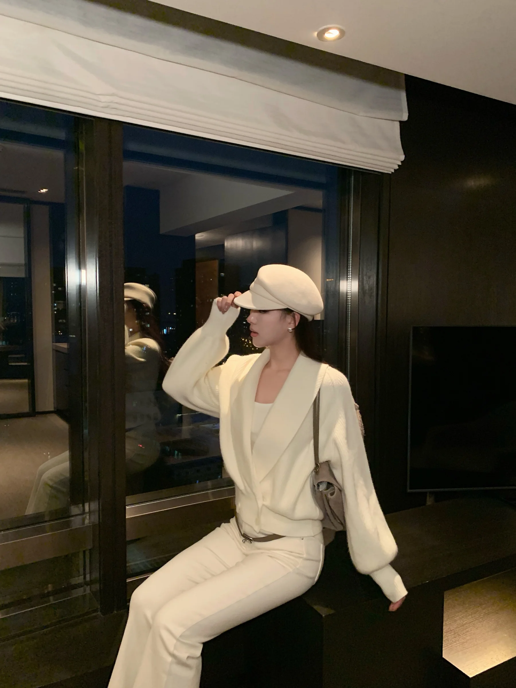 

Винтажный вязаный кардиган 5werkwen с длинными рукавами, свободного кроя, повседневный, модный, осенне-зимний свитер для женщин