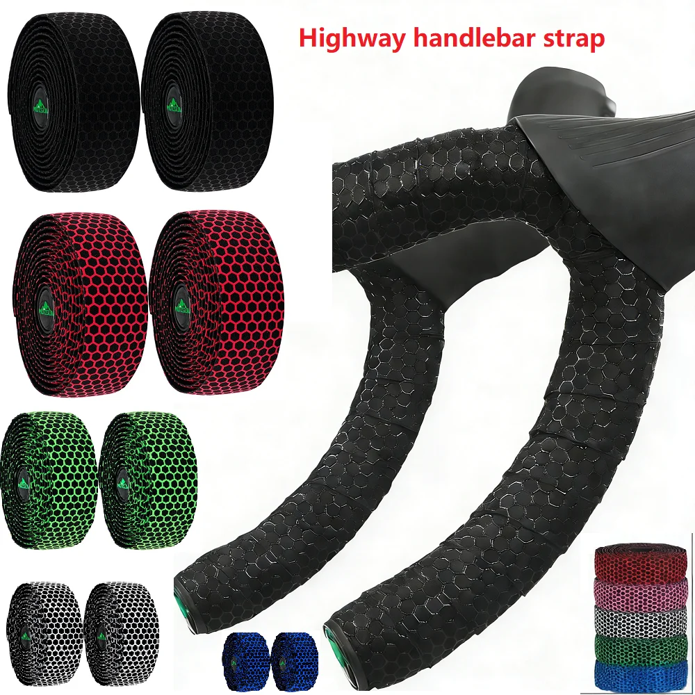 

Противоскользящая дышащая эластичная обмотка для руля велосипеда с силиконовыми сотовыми вставками и застежками-липучками для комфортного хвата (дизайн Dead Fly)