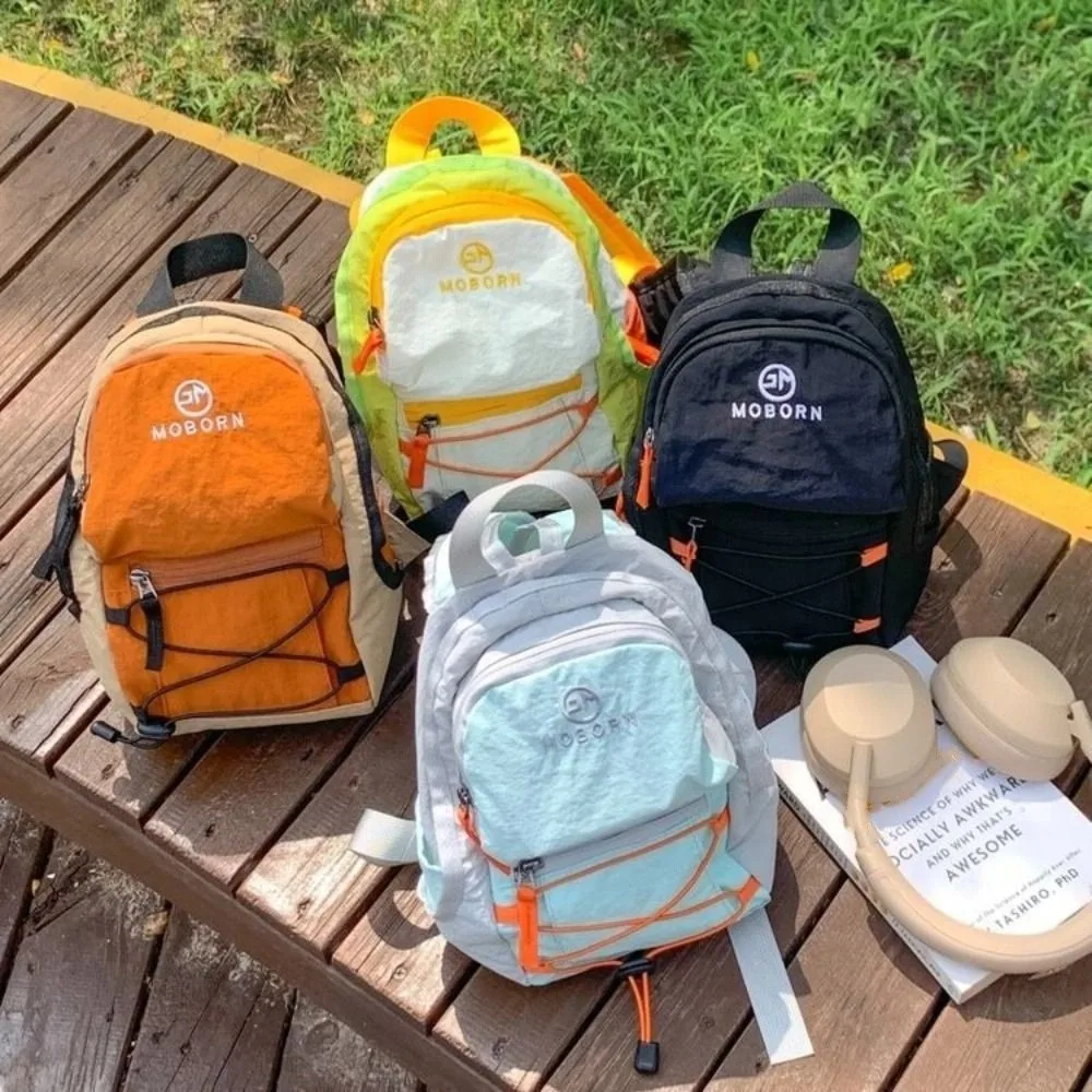 

Корейский стиль, уличный рюкзак на шнурке, однотонный спортивный дорожный нейлоновый рюкзак, водонепроницаемая походная сумка на плечо