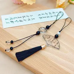 Acrylic Chinese Style Butterfly Pendant Phone Charm DIY Handmade Retro Beaded Phone Chain Hanging Cord Anti-Lost