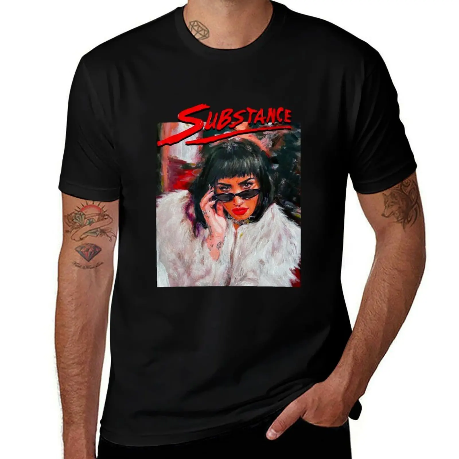 

Demi Lovato - Substance (Painting by SSION) T-Shirt t shirts for man cotton soft t shirt custom print T-Shirt