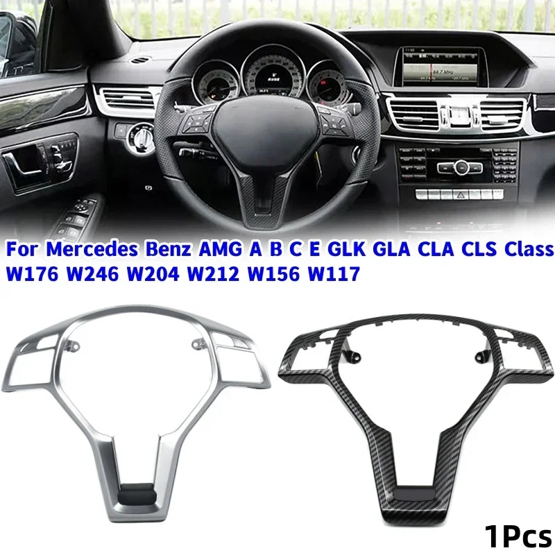 Car Steering Wheel Trim Cover For Mercedes Benz AMG A B C E GLK GLA CLA CLS Class W176 W246 W204 W212 W156 W117