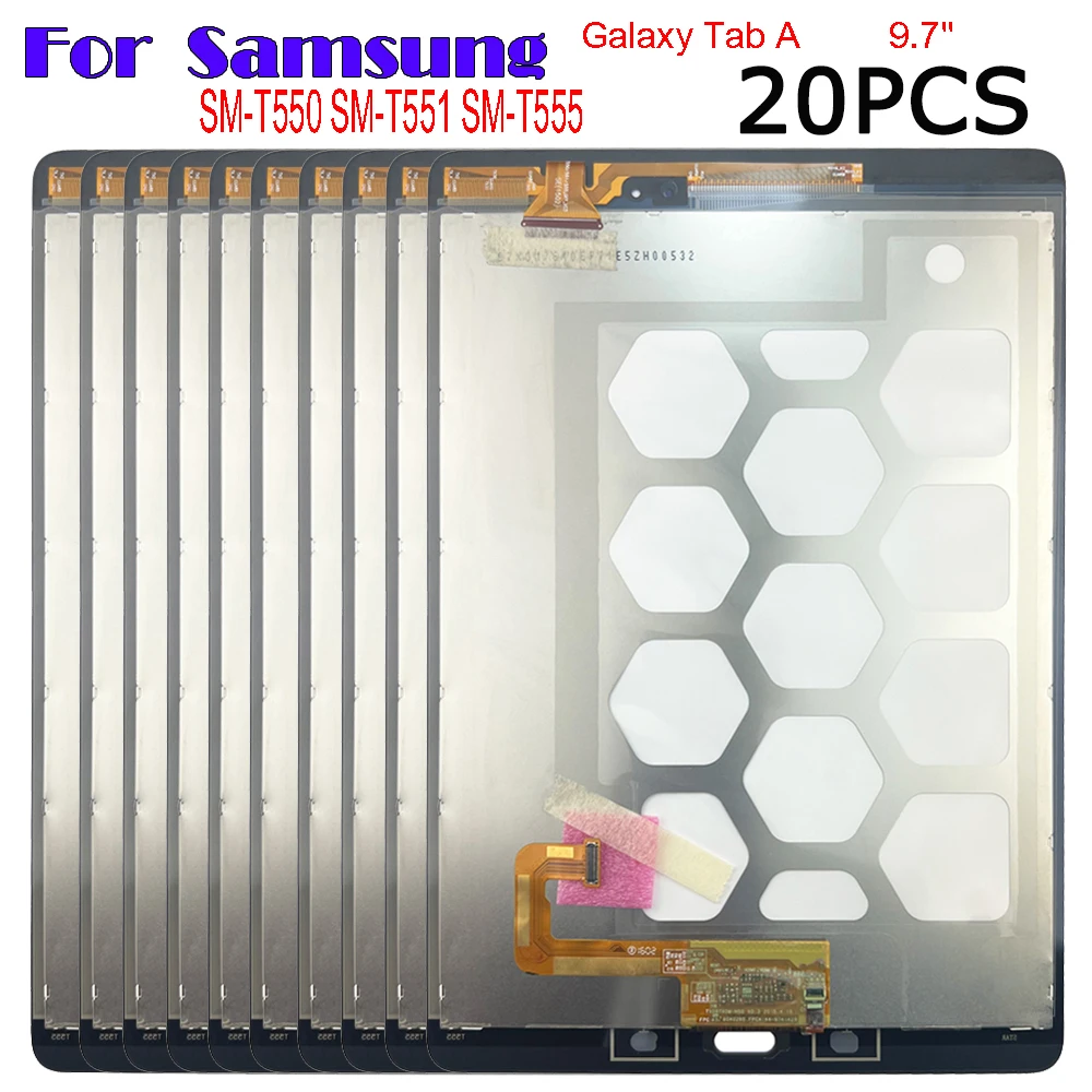 

20PCS Test For Samsung Tab A 9.7 SM-T550 SM-T555 T550 T551 T555 LCD Display Touch Screen Digitizer Assembly