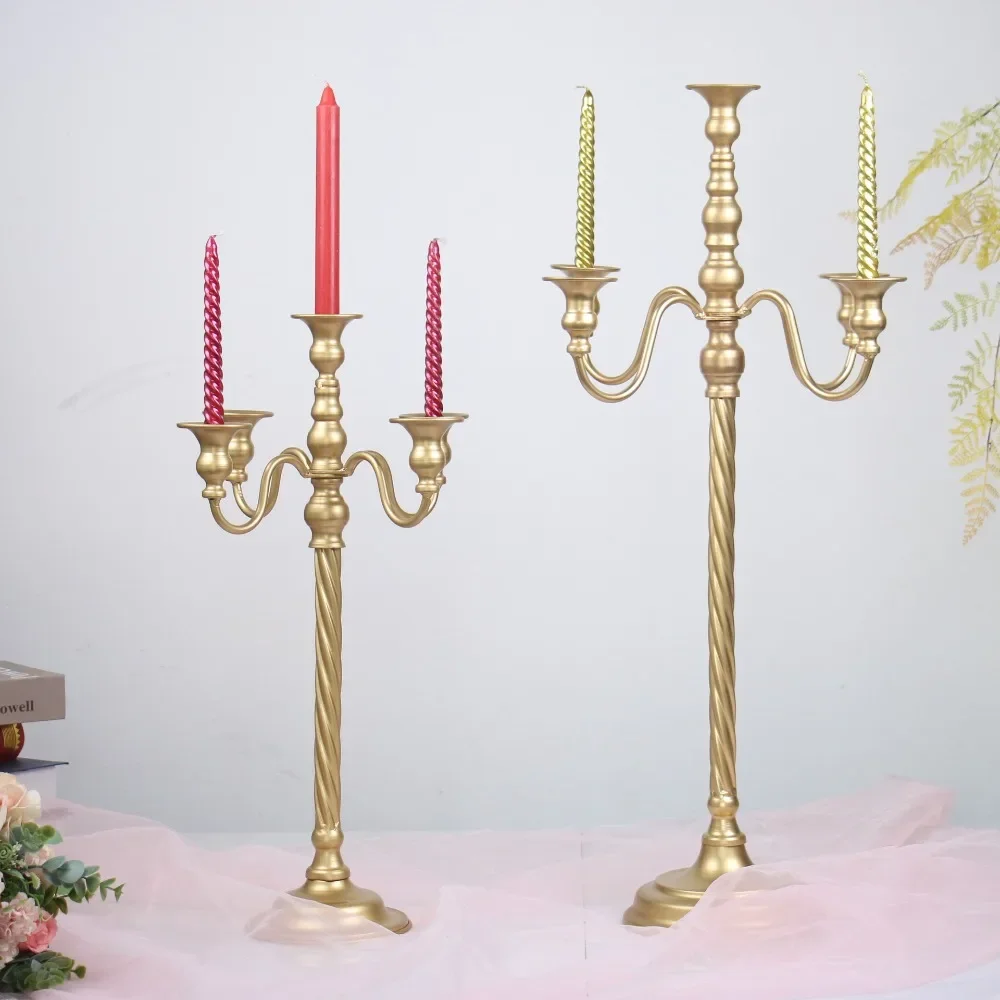 

European Iron Candlestick Ornaments Hotel Wedding Props Candle Cups Home Living Room Metal Candle Holder Decoration Home Decor