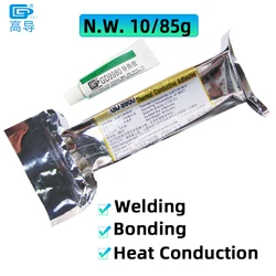 White GD9980 Thermal Conductive Adhesive Cement Glue Silicone Net Weight 10/85 Grams Fast Curing Aluminum Soft Tube Packaging ST