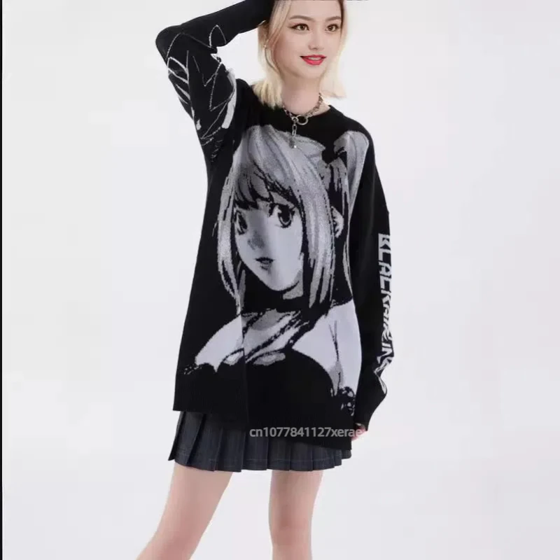 新しい女性のストリートダンス衣装セーター、ラウンドネックルーズニットセーターをベースとして、女性用ヒップホップカジュアルトップジャケット