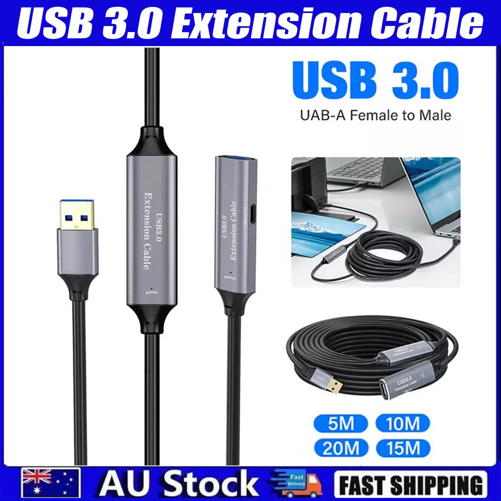 3.0 Usb Extender Chipset Female Male Extension Cable Flexible Male To Female Cable for Computer Peripherals