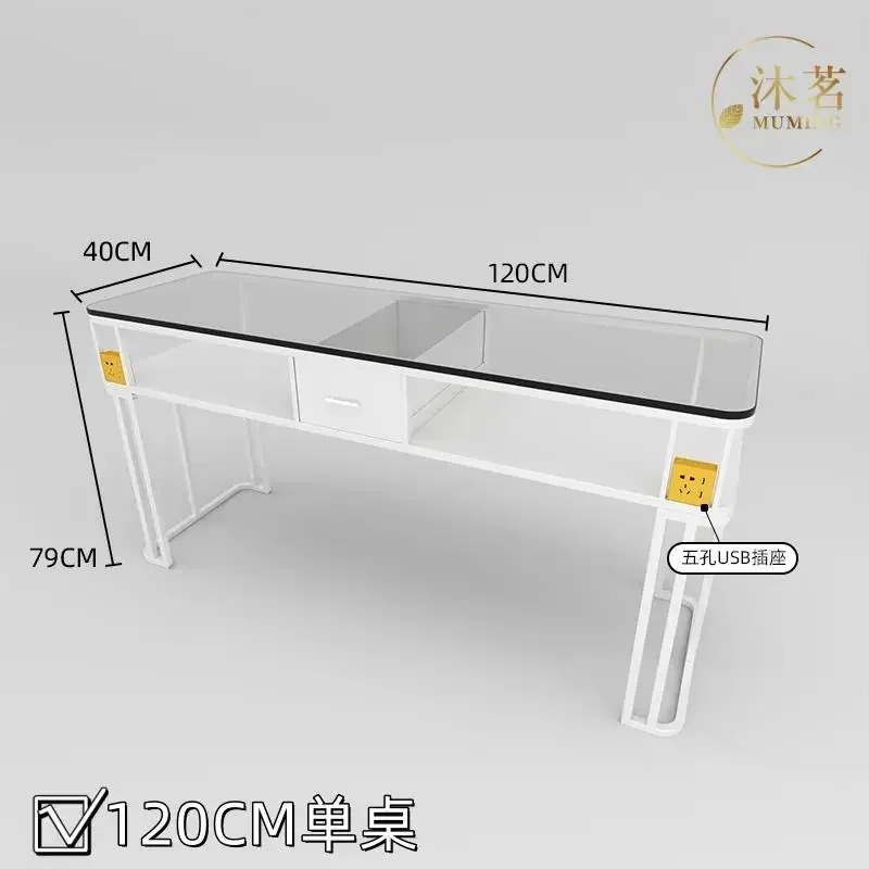 Reception Salon Desk Nail Table Nail Professional Portable Pink Tech Mesa Manicure Designer Nails Hair Furniture 2024 De Canto