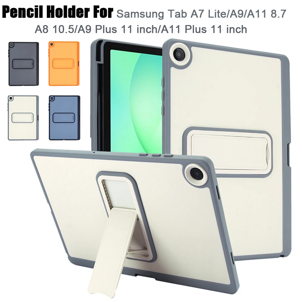Pencil Holder Case For Samsung Tab A11+ A9+ Plus 11 inch Stand Tablet Cover For Tab A7 Lite A9 A11 8.7 A8 10.5 inch Funda Cases