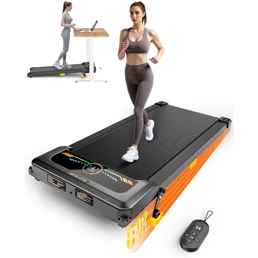 

Компактная беговая дорожка под столом для домашнего использования с 8 наклонными грузами 330 фунтов и двигателем мощностью 2,5 л.с., идеально подходящая для ходьбы и пробежки.