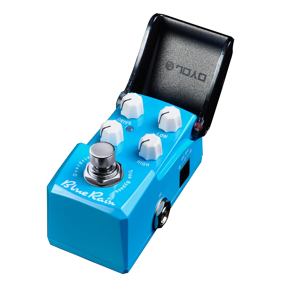 JOYO JF-311 블루 레인 로우 게인 오버드라이브 기타 이펙트 페달, 로우/하이 컨트롤 오버드라이브 페달, 블루 또는 블루 록용