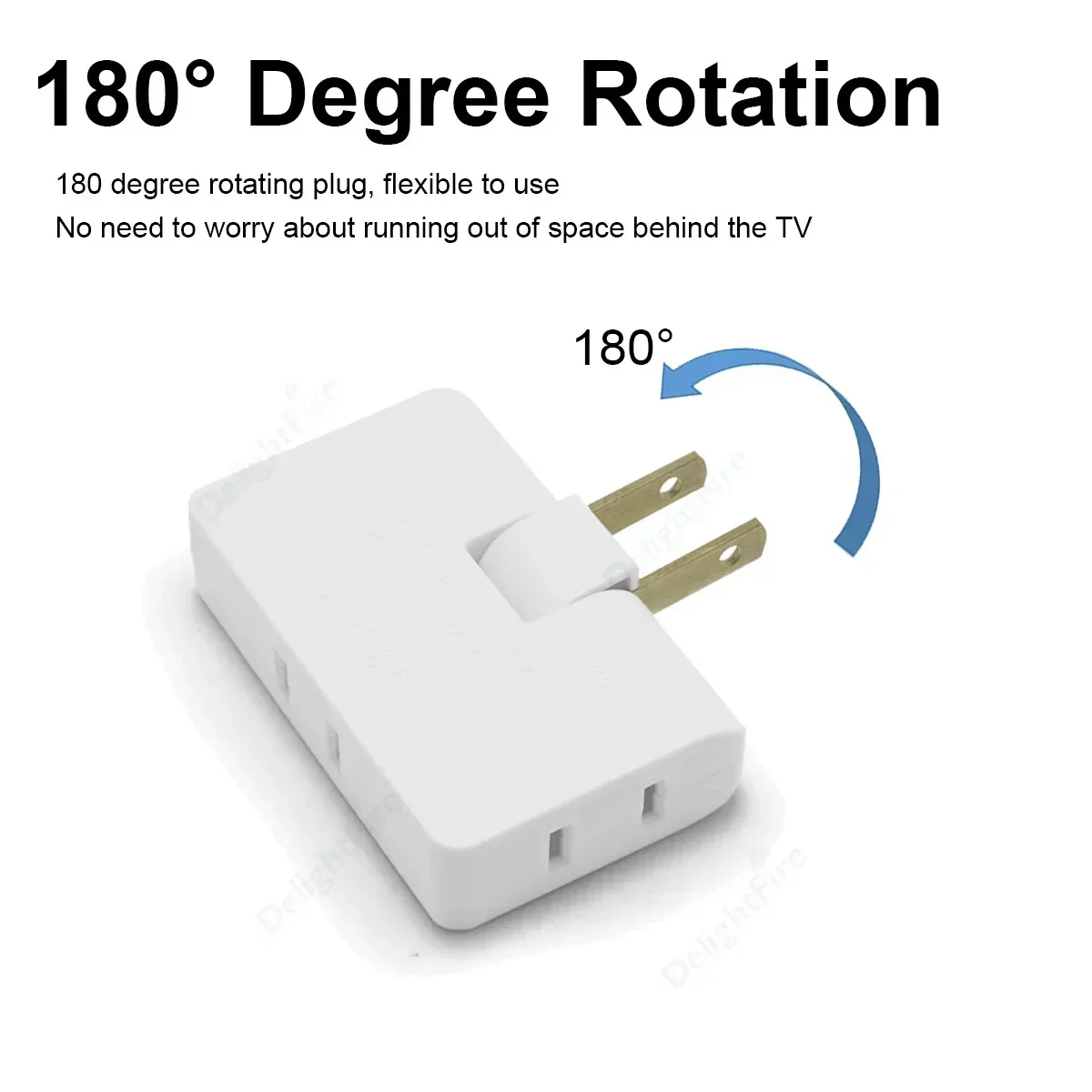 US Plug Adapter 3 in 1 180 Degree Rotatable Converter Socket Canada Mexico American Power Adapter Portable Electrical AC Outlet