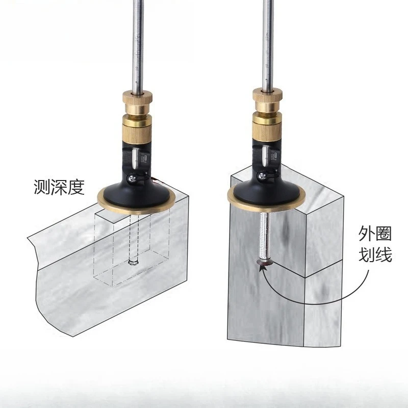 European woodworking stringer, carving positioning line scriber, fine-tuning scribing gauge