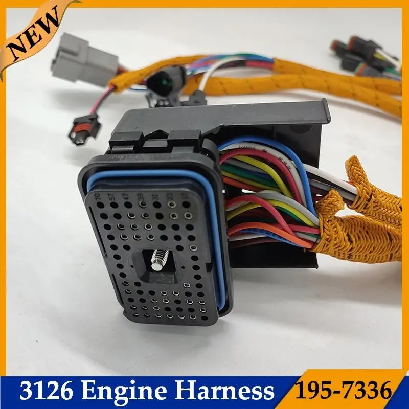 195-7336 1957336 Engine Wiring Harness For CAT 322C 325C Excavator C-7 3126 3126B Engine Harness Cable view 4